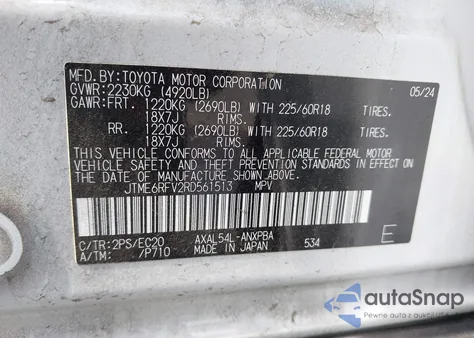 2024 Toyota Rav4 Hybrid Xse from USA, damaged, VIN JTME6RFV2RD561513